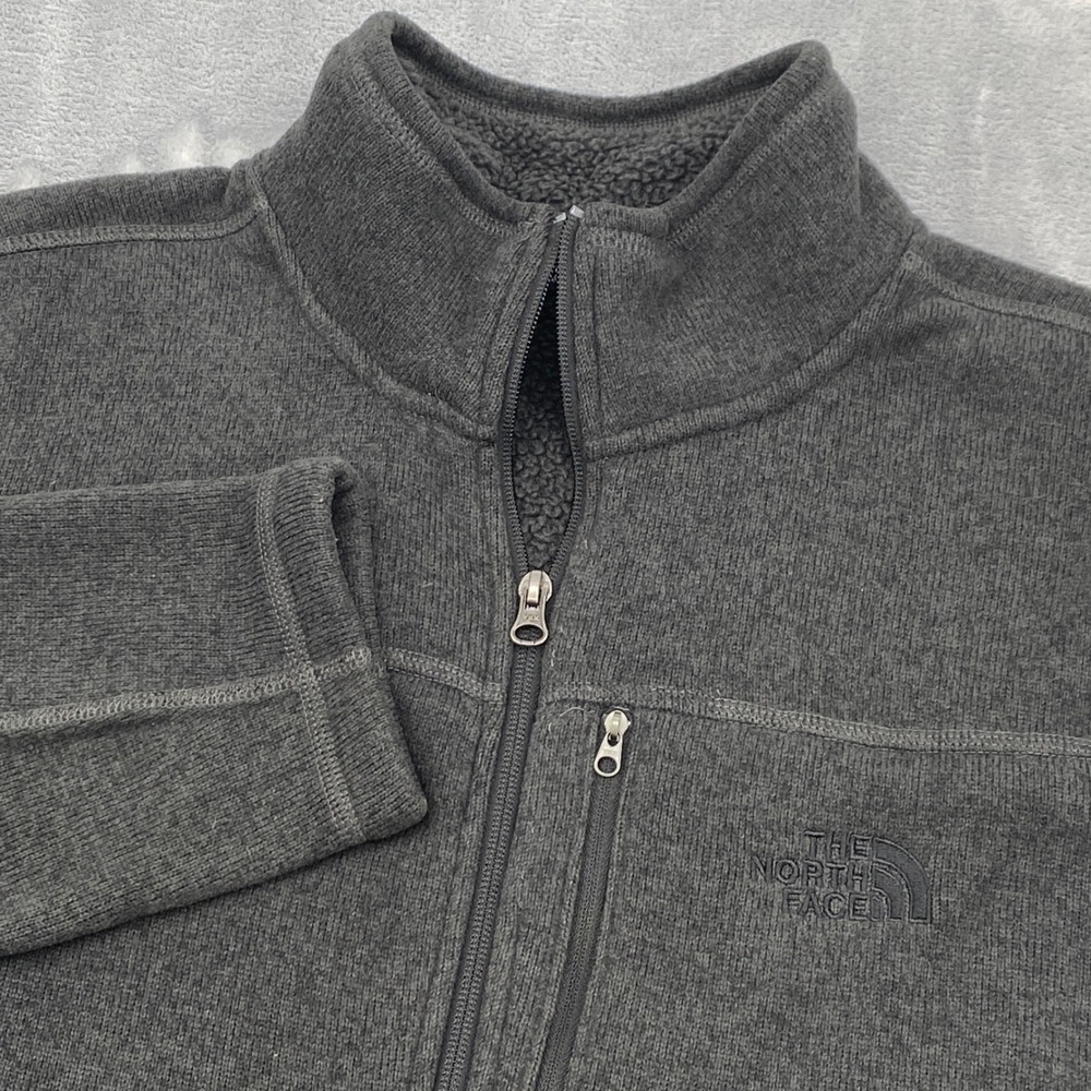 The North Face Gordon Lyons Mens Large Gray 1/4 Zip Pullover Sweater Fleece